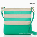 Fashion Lady Handbag Canvas and PU Leather Bag (BD013)